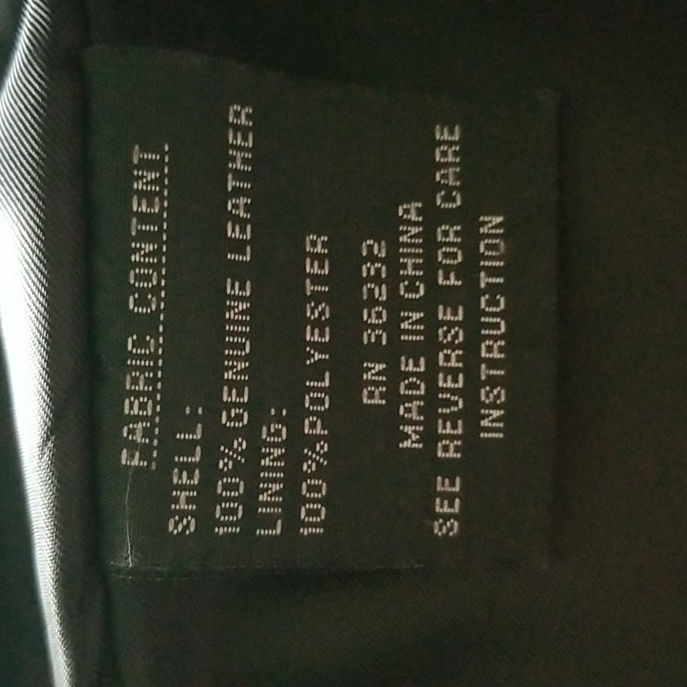 Gallery Brand | Genuine Lamb Black Leather Coat | Size Medium - Picture 7 of 7